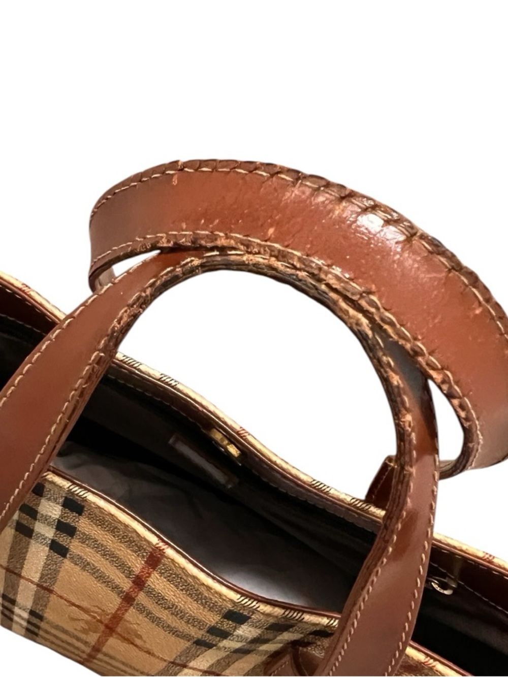 Burberry Novacheck Haymarket Coated Canvas Tote - Picture 4 of 9